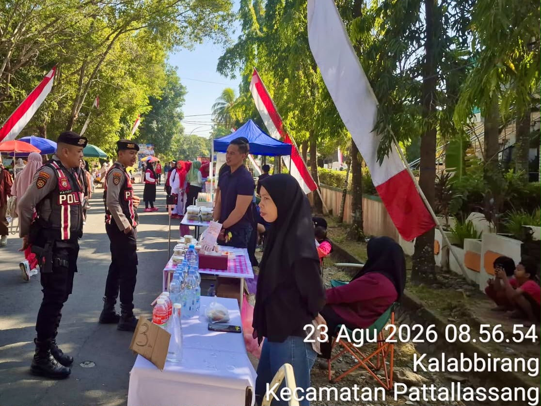 Perintis Presisi Samapta Polres Takalar Hadir di Tengah Car Free Day, Jaga Situasi Tetap Kondusif