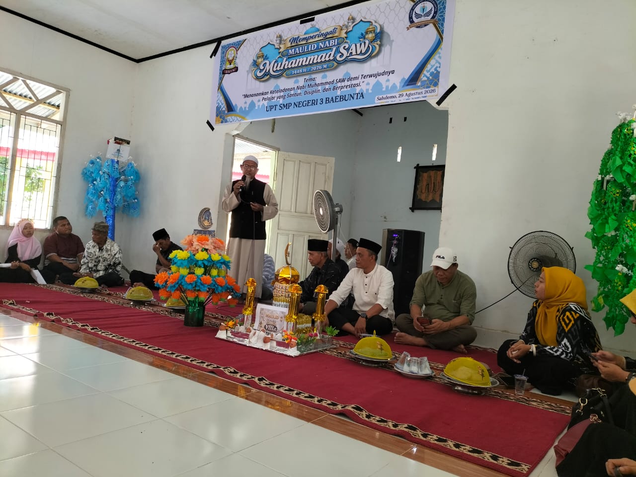 SMPN 3 Baebunta di Desa Salu Lemo Peringati Maulid Nabi Muhammad SAW