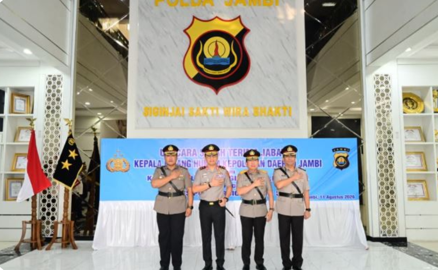 Kapolda Jambi Pimpin Sertijab Kabidkum, Tekankan Profesionalisme dan Integritas Dalam Penegakan Hukum