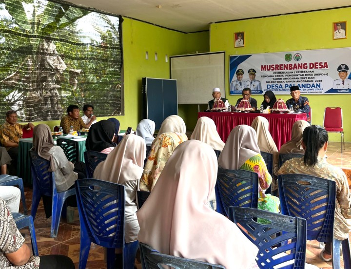 BPD Bersama Pemdes Palandan Gelar Musrenbangdes, Bahas RKPDes 2027