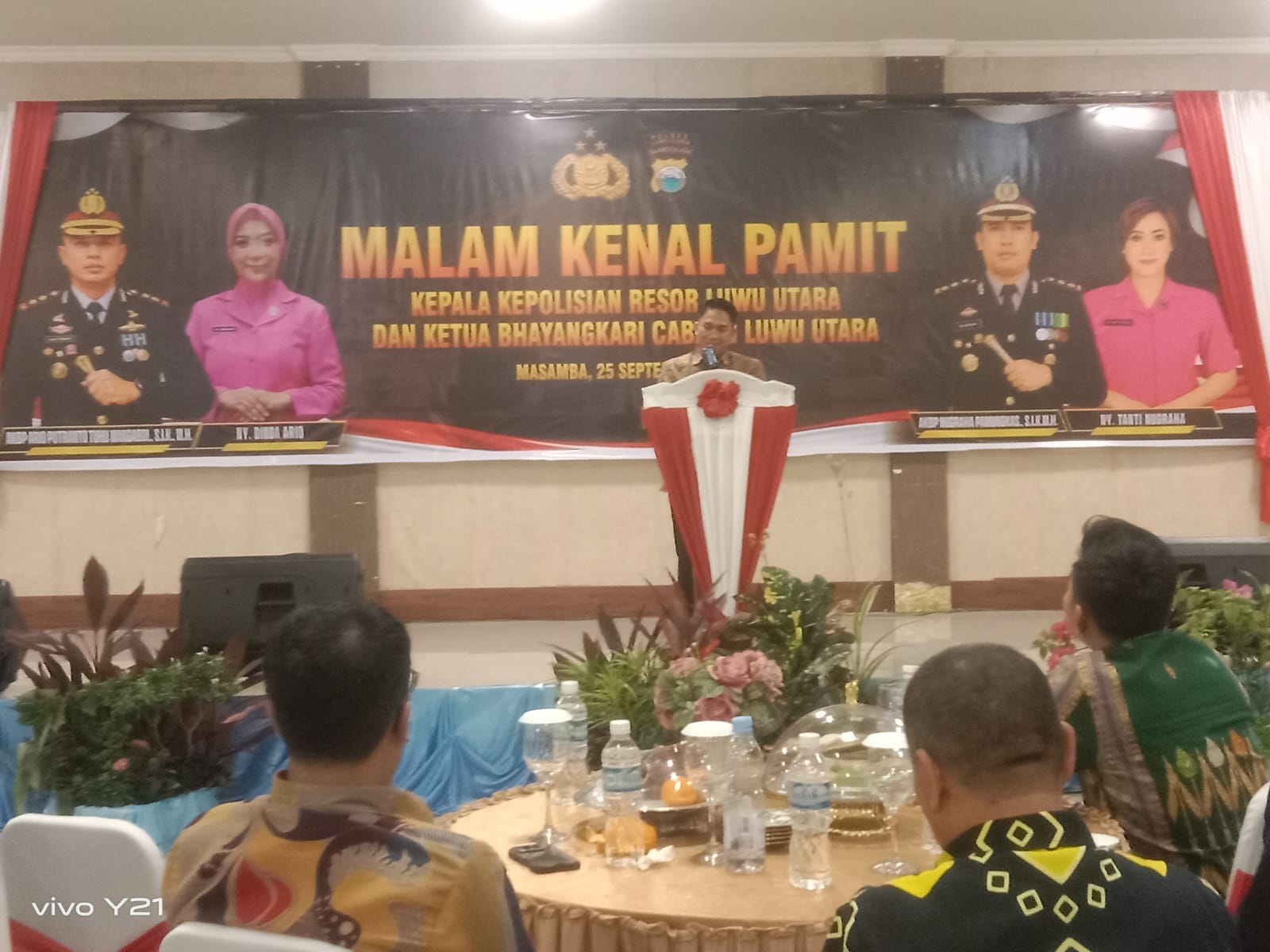 Ketua DPRD Luwu Utara Hadiri Malam Kenal Pamit & Sambut Kapolres di Hotel Bukit Indah, Baliase