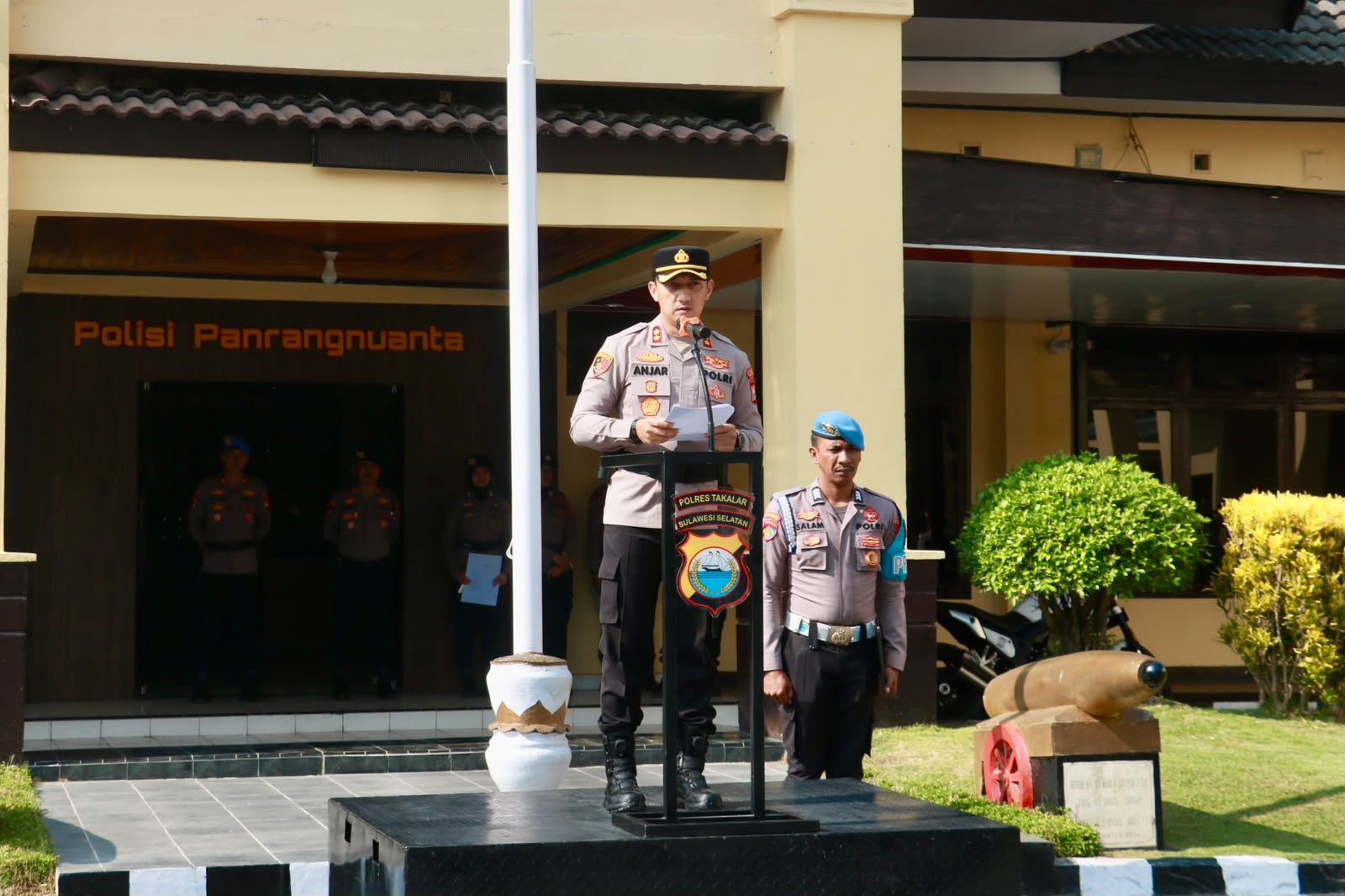 Polres Takalar Gelar Apel Siaga Kamtibmas, Kapolres Tekankan Kesiapsiagaan Antisipasi Gangguan Keamanan
