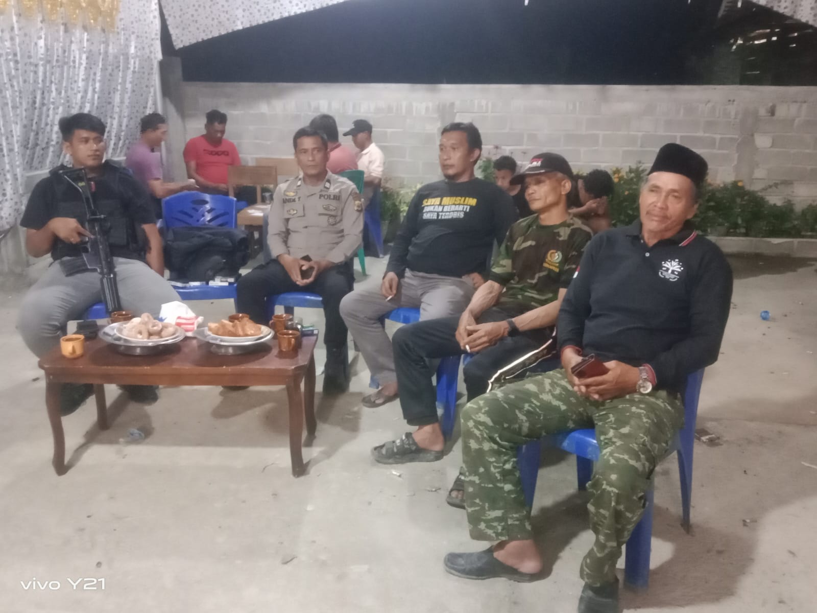 Polsek Baebunta Polres Lutra Amankan Malam Persiapan Resepsi Pernikan Warga Desa Bumi Harapan